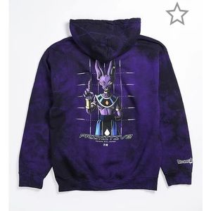 Primitive x Dragon Ball Super Beerus Purple Wash Hoodie